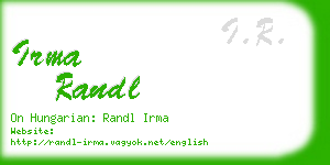 irma randl business card